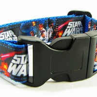 Star Wars dog collar handmade adjustable buckle collar 1" wide or leash