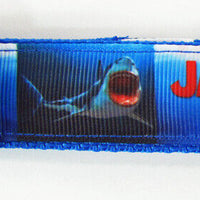 Jaws dog collar handmade adjustable buckle collar 1" or 5/8" wide or leash movie