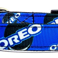 Oreo dog collar handmade adjustable buckle 1" or 5/8"wide or leash cookie Petcollarshandmade