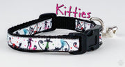 Kittens cat or small dog collar 1/2" wide adjustable handmade bell or leash Petcollarshandmade