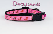 Dachshunds cat or small dog collar 1/2" wide adjustable handmade bell or leash Petcollarshandmade