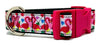 Pink Flamingo dog collar Handmade adjustable buckle 1" or 5/8" wide or leash - Furrypetbeds