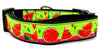 Watermelon dog collar handmade adjustable buckle collar 1"or 5/8" wide or leash Petcollarshandmade