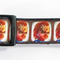 Chucky dog collar handmade 12.00 all sizes adjustable buckle collar 1"wide leash - Furrypetbeds