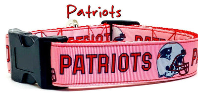 Patriots girl dog collar handmade adjustable buckle 1