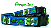 Gremlins/Gizmo dog collar handmade adjustable buckle 1" or 5/8" wide or leash Petcollarshandmade