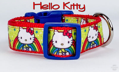 Hello Kitty dog collar Handmade adjustable buckle 1