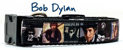 Bob Dylan dog collar Rock N Roll handmade adjustable buckle 1