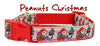 Peanuts Christmas dog collar handmade adjustable buckle 1" or 5/8" wide or leash Petcollarshandmade