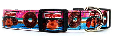 Krispy Kreme Dog collar handmade adjustable buckle 5/8