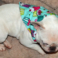 Cupcakes Dog Bandana, Over the Collar dog bandana, Dog collar bandana, puppy - Furrypetbeds