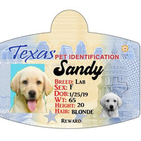 Texas Drivers License Pet ID tags Dog ID Tag Personalized Pet ID Tag aluminum Petcollarshandmade