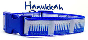 Hanukkah dog collar handmade adjustable buckle collar 1"wide or leash handmade Petcollarshandmade