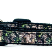 Camo cat or small dog collar 1/2"wide adjustable handmade bell or leash Petcollarshandmade