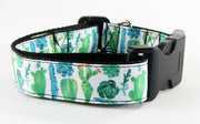 Cactus dog collar handmade 12.00 all sizes adjustable buckle collar 1"wide leash - Furrypetbeds