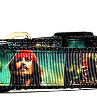 Pirates of the Caribbean dog collar handmade adjustable buckle 1" wide or leash