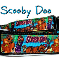 Scooby Doo dog collar handmade adjustable buckle collar 5/8"wide or leash