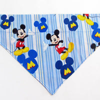 Mickey Mouse Dog Bandana, Over the Collar dog bandana Dog collar bandana puppy Petcollarshandmade