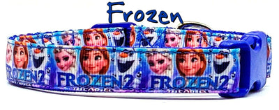 Frozen movie dog collar handmade adjustable buckle collar 5/8