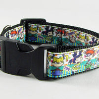 Rugrats dog collar handmade adjustable buckle collar 1" wide or leash