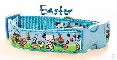 Easter Snoopy dog collar handmade  adjustable buckle 1