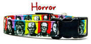 Horror Characters Dog collar handmade adjustable buckle 5/8" wide or leash Petcollarshandmade