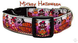 Mickey Halloween dog collar handmade adjustable buckle collar 1" wide or leash Petcollarshandmade