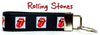 Rolling Stones Key Fob Wristlet Keychain 1"wide Zipper pull Camera strap - Furrypetbeds