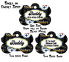 Pet ID Tag Steelers NFL Personalized Custom Double Sided Pet Tag w/name & number - Furrypetbeds