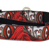 Day Of The Dead dog collar handmade adjustable buckle collar 1"wide or leash - Furrypetbeds