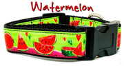 Watermelon dog collar handmade adjustable buckle collar 1"or 5/8" wide or leash