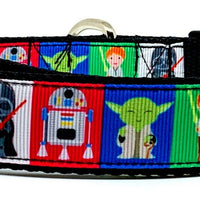 Star Wars dog collar handmade adjustable, buckle collar 1" wide or leash