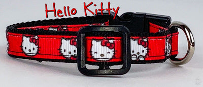 Hello Kitty cat or small dog collar 1/2