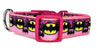 Bat Woman dog collar handmade adjustable buckle collar 1" wide or leash Batgirl
