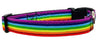 Rainbow Pride dog collar handmade adjustable buckle collar 5/8" wide or leash