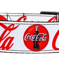 Coca Cola dog collar handmade adjustable buckle collar 1"or 5/8" wide or leash