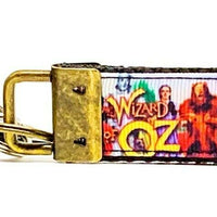 Wizard of Oz Key Fob Wristlet Keychain 1"wide Zipper pull Camera strap handmade - Furrypetbeds