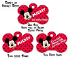 Pet ID Tag Mickey Mouse Personalized Custom Double Sided Pet Tag w/name & num
