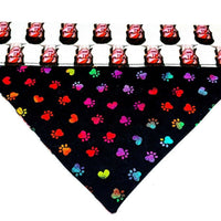 David Bowie Dog Bandana Over the Collar dog bandana Dog collar bandana Rock Petcollarshandmade