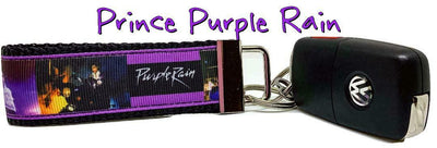 Prince Purple Rain Key Fob Wristlet Keychain 1 1/4