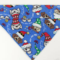 Christmas Dog Bandana Over the Collar dog bandana  Dog collar bandana - Furrypetbeds