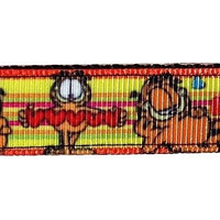 Garfield dog collar handmade adjustable buckle collar 5/8" wide or leash fabric