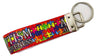 Autism Awareness Key Fob Wristlet Keychain 1"wide Zipper pull Camera strap - Furrypetbeds