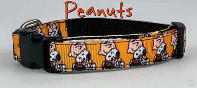 Peanuts dog collar handmade adjustable buckle collar 5/8