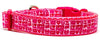 I Love Pink dog collar handmade adjustable buckle collar 5/8" wide or leash
