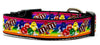 M & M's candy dog collar handmade adjustable buckle  1" or 5/8" wide or leash Petcollarshandmade