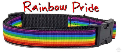 Rainbow Pride dog collar handmade adjustable buckle 1