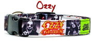 Ozzy Osbourne dog collar handmade adjustable buckle 5/8"wide or leash music Petcollarshandmade