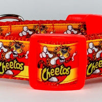 Cheetos dog collar handmade adjustable buckle collar 1" or 5/8" wide or leash