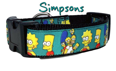 The Simpson’s dog collar handmade adjustable buckle collar 1
